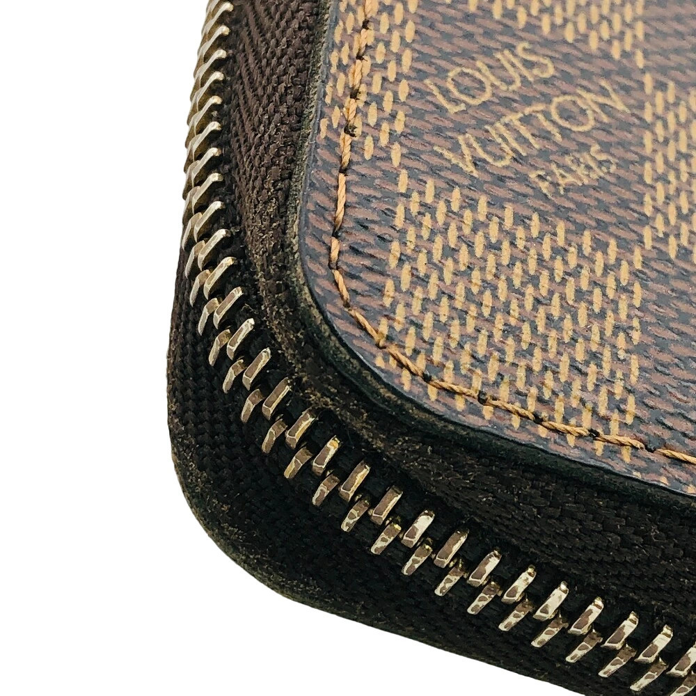 LOUIS VUITTON Zippy Wallet Round Zipper Damier Long Brown - Picture 6 of 6
